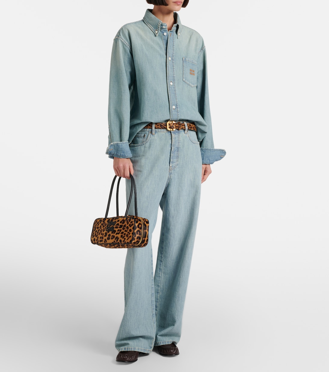 Schultertasche aus Kalbshaar | Miu Miu