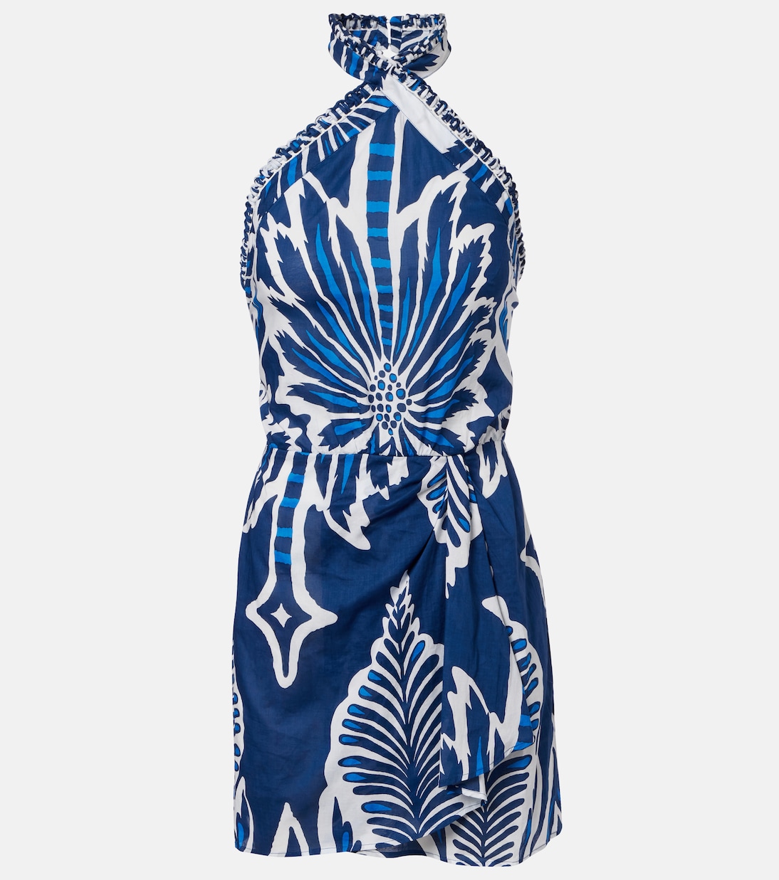 Manon floral halterneck cotton minidress | Poupette St Barth