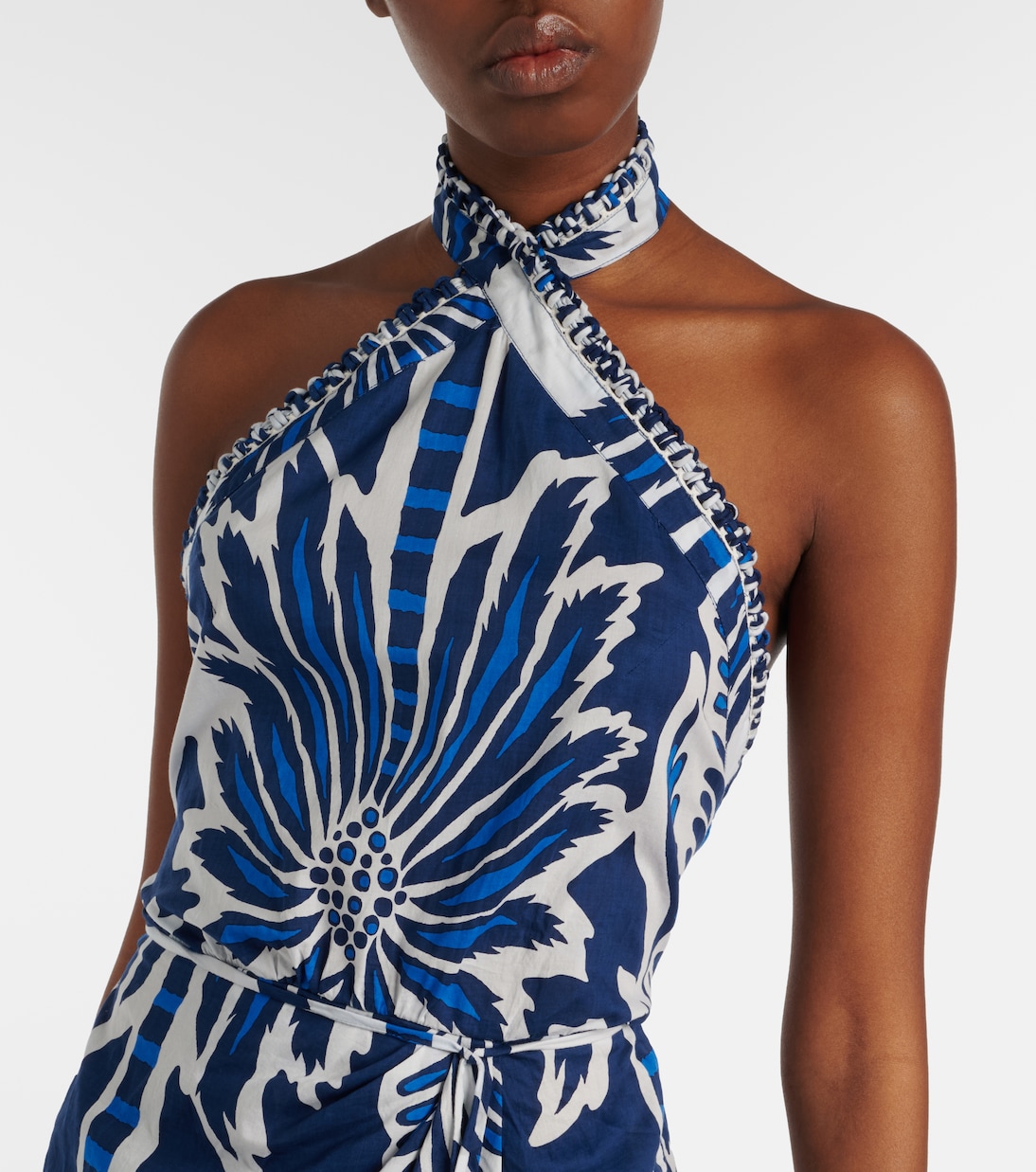 Manon floral halterneck cotton minidress | Poupette St Barth