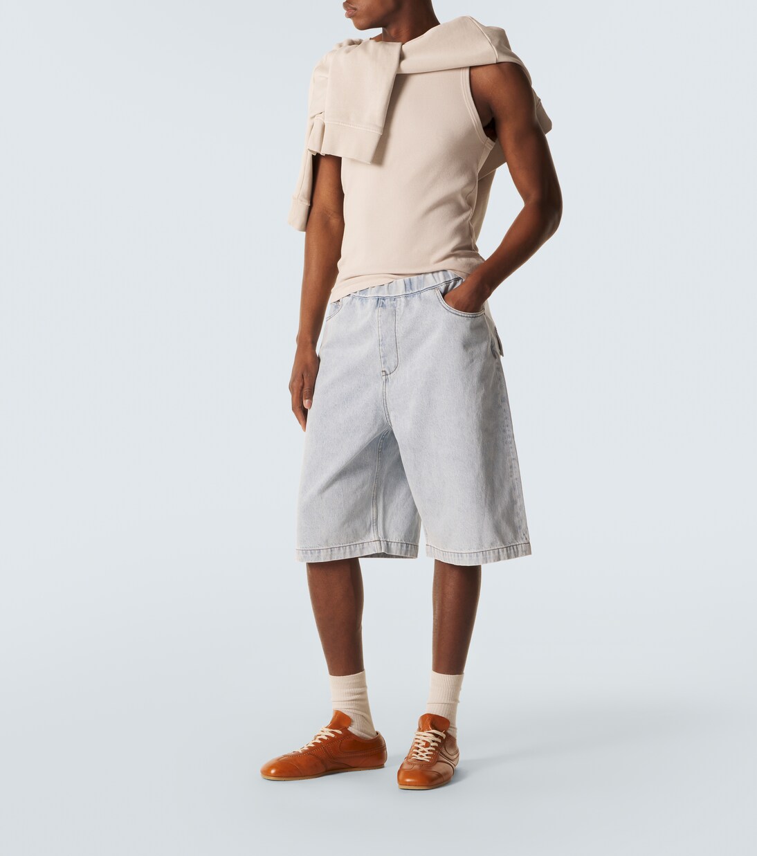 Spar denim Bermuda shorts | Entire Studios