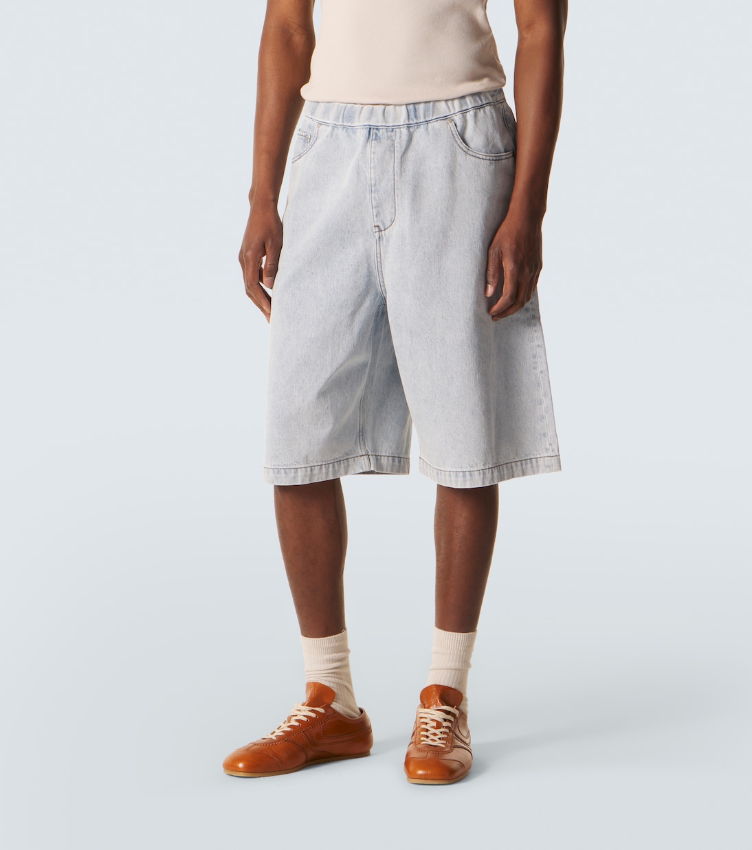 Spar denim Bermuda shorts | Entire Studios