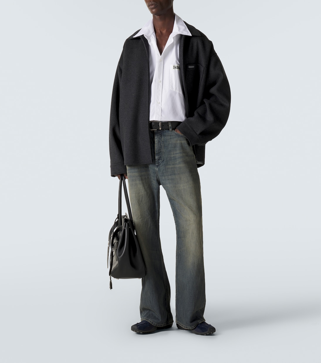 Wool-blend zip-up overshirt | Balenciaga