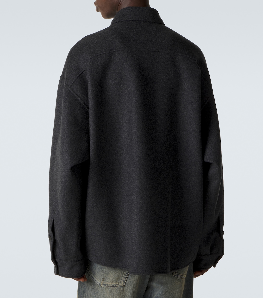 Wool-blend zip-up overshirt | Balenciaga