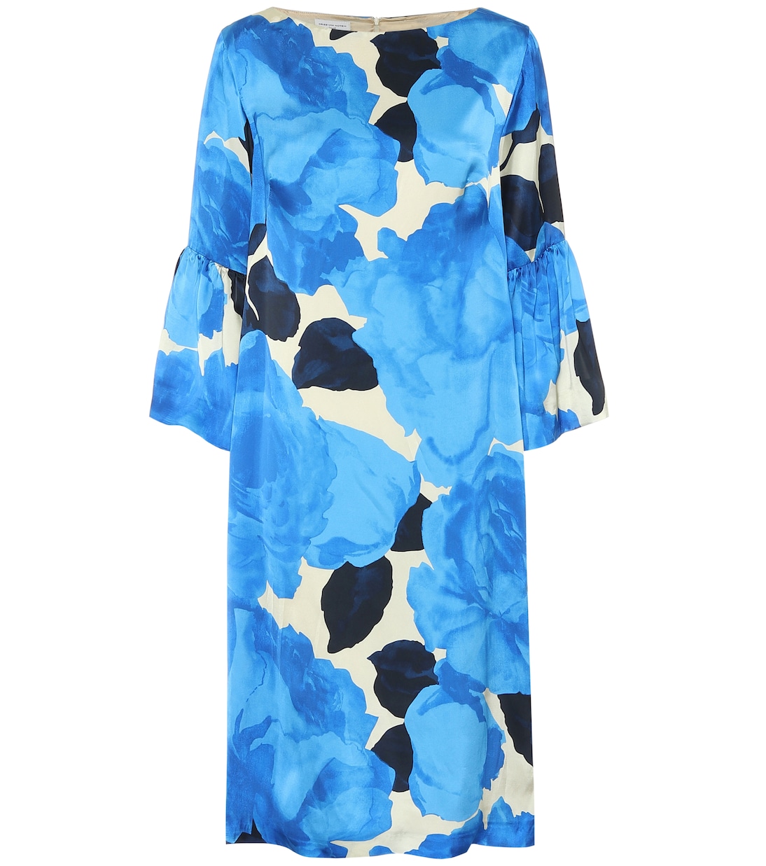 Abito a stampa floreale in raso | Dries Van Noten