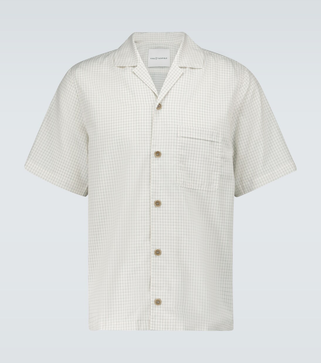 Camisa de bowling de micro cuadros | King & Tuckfield