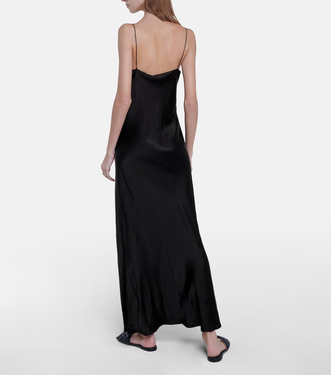 Midikleid Lyon aus Seidensatin | Asceno