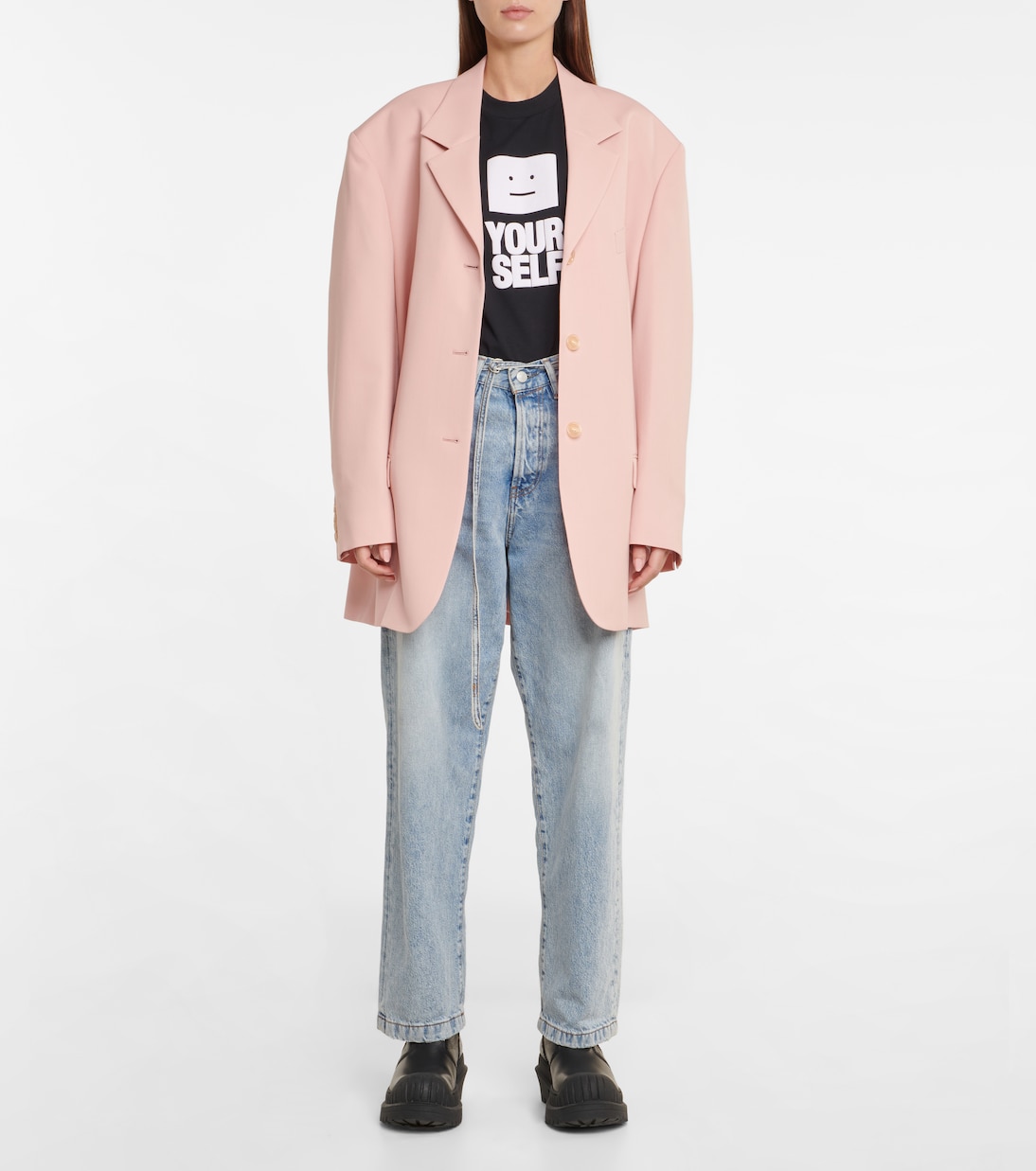 T-shirt imprimé en coton mélangé | Acne Studios