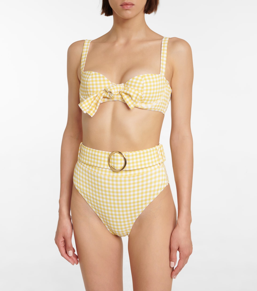 Ursula checked high-rise bikini bottoms | Alexandra Miro