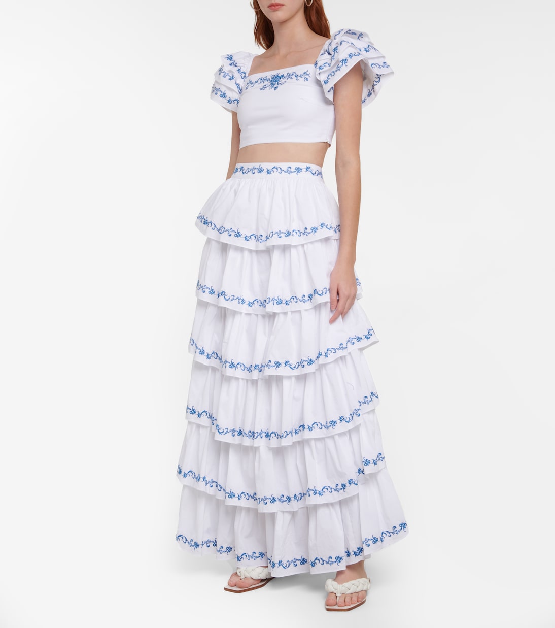 Florence tiered maxi skirt | Caroline Constas
