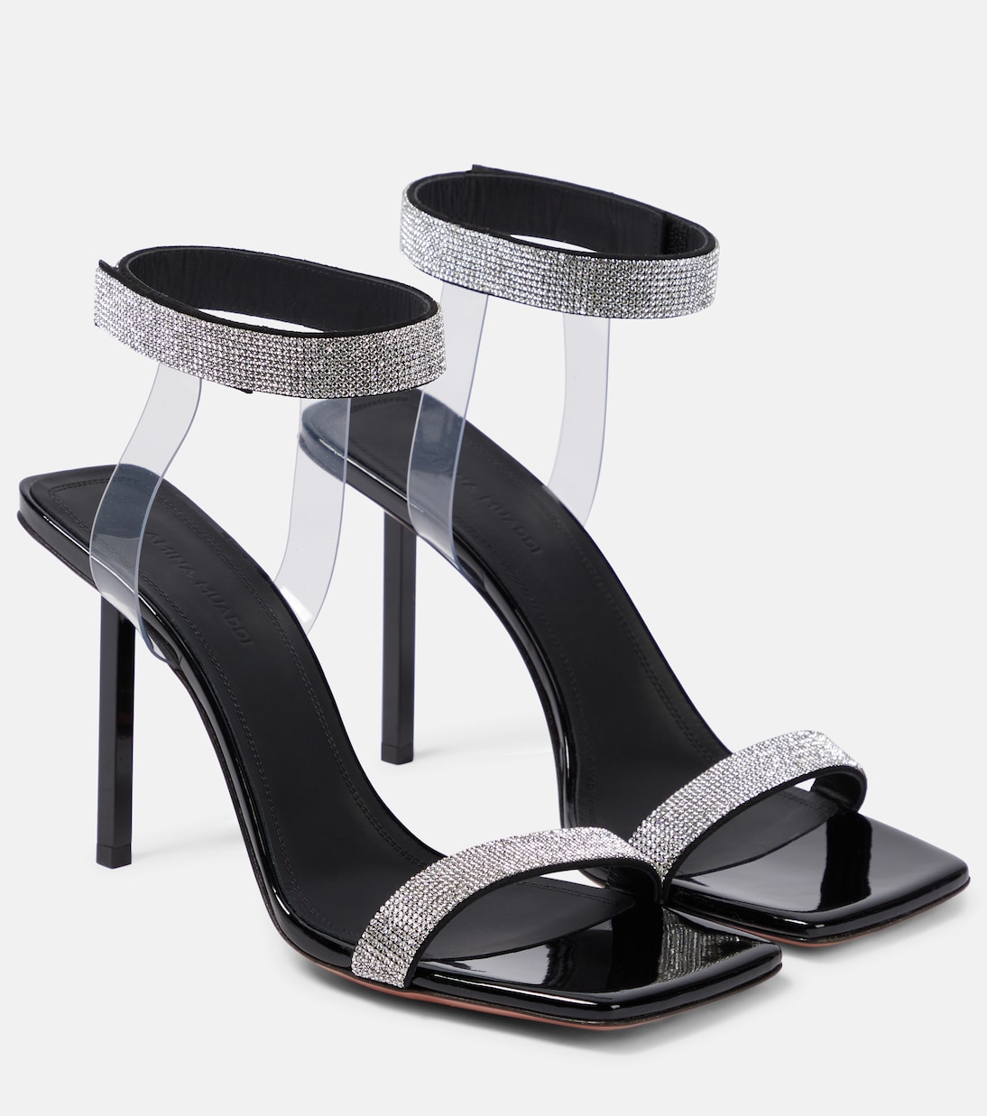 Rih embellished patent leather sandals | Amina Muaddi