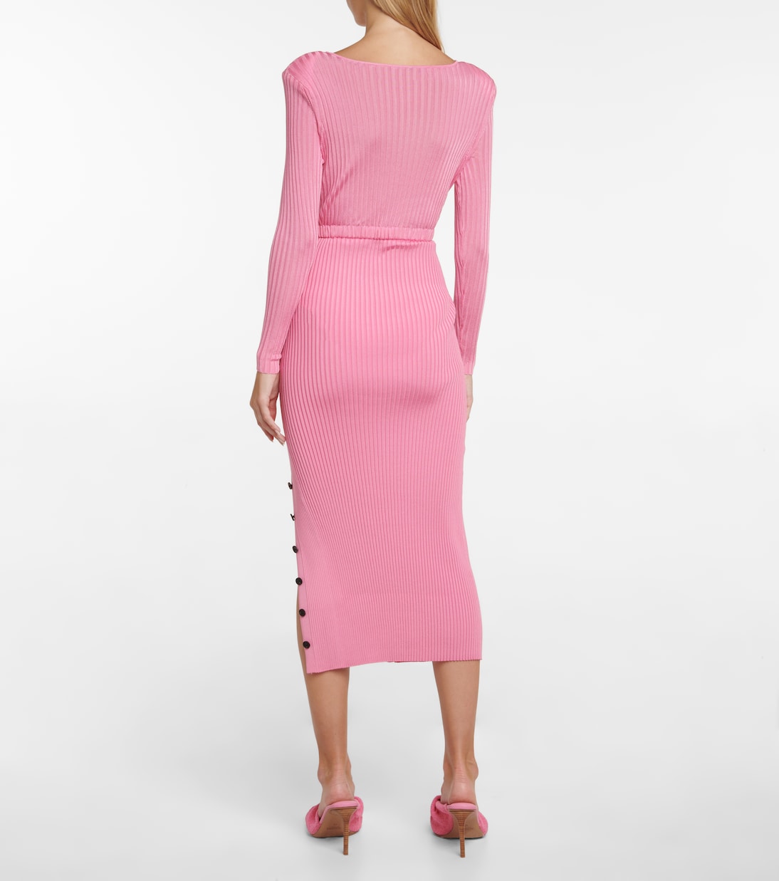 Ribbed-knit midi dress | Self-Portrait