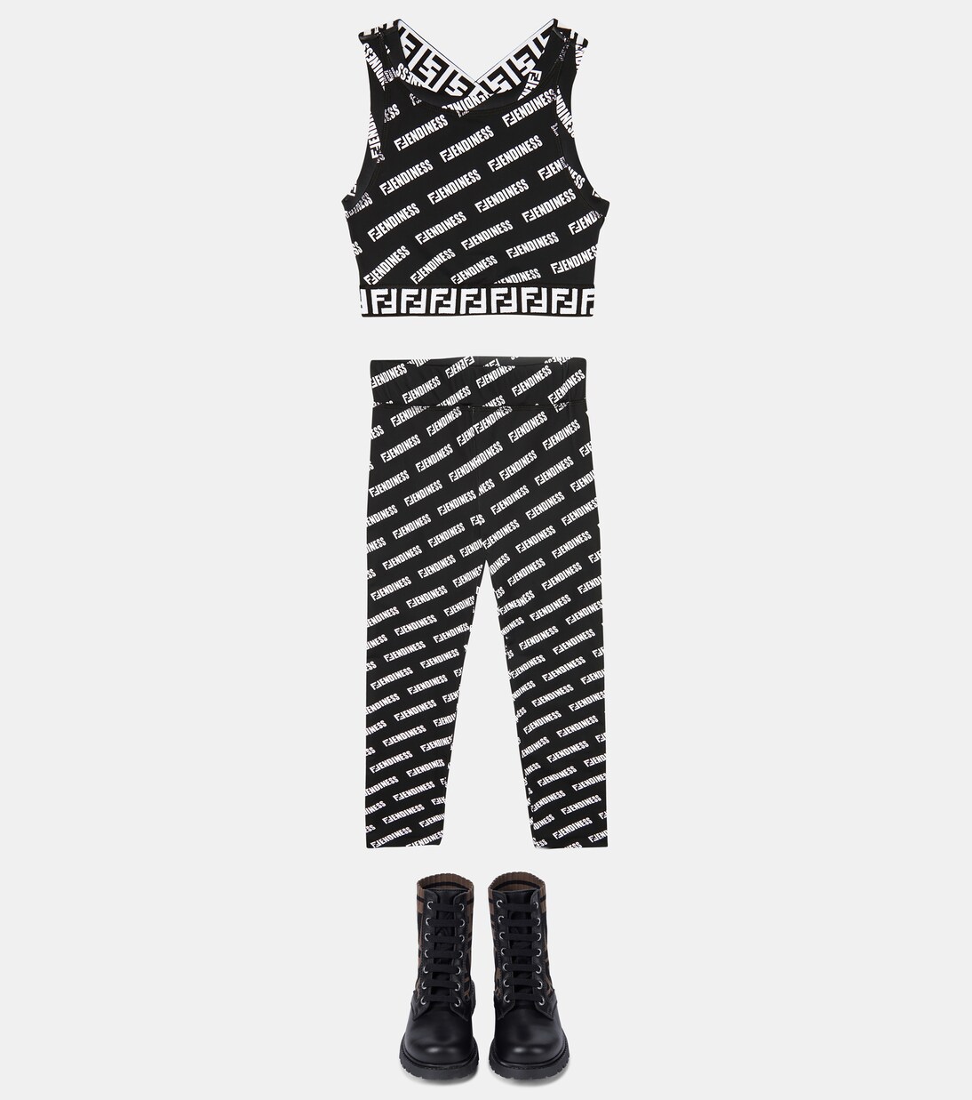 Leggings de punto fino con logo | Fendi Kids