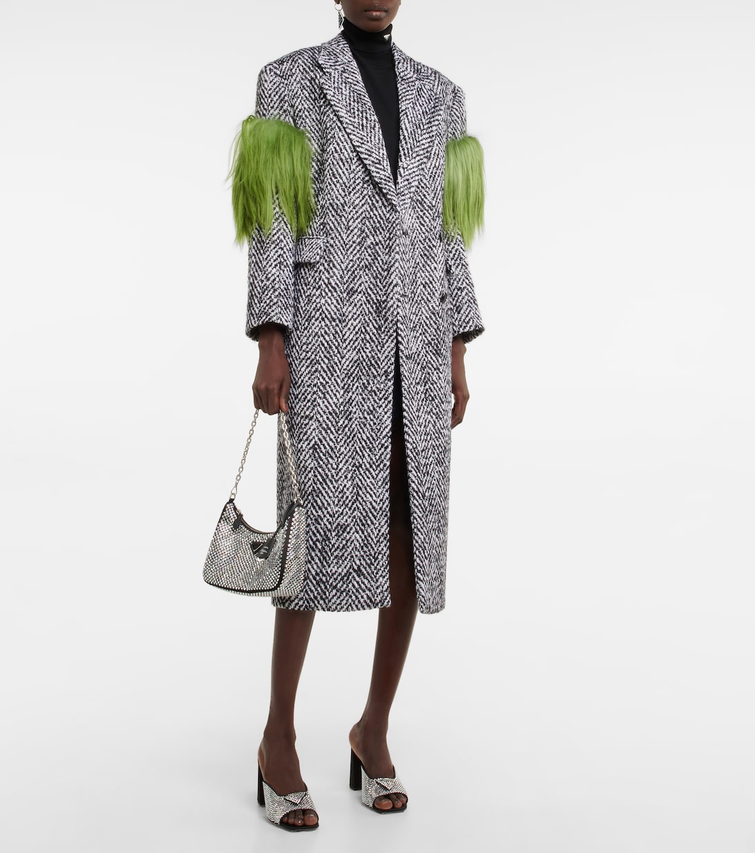 Verzierte Pantoletten aus Satin | Prada