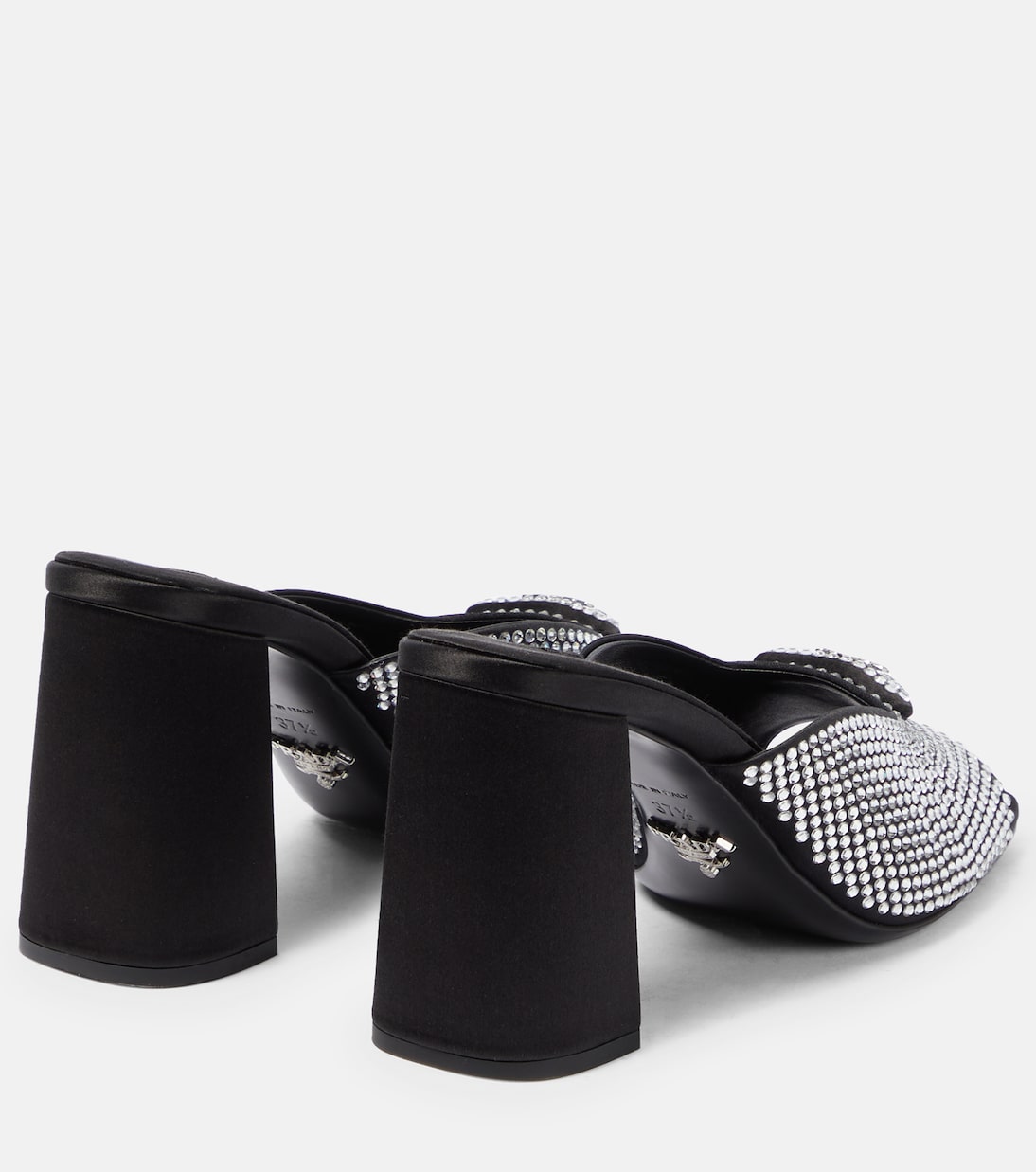 Verzierte Pantoletten aus Satin | Prada