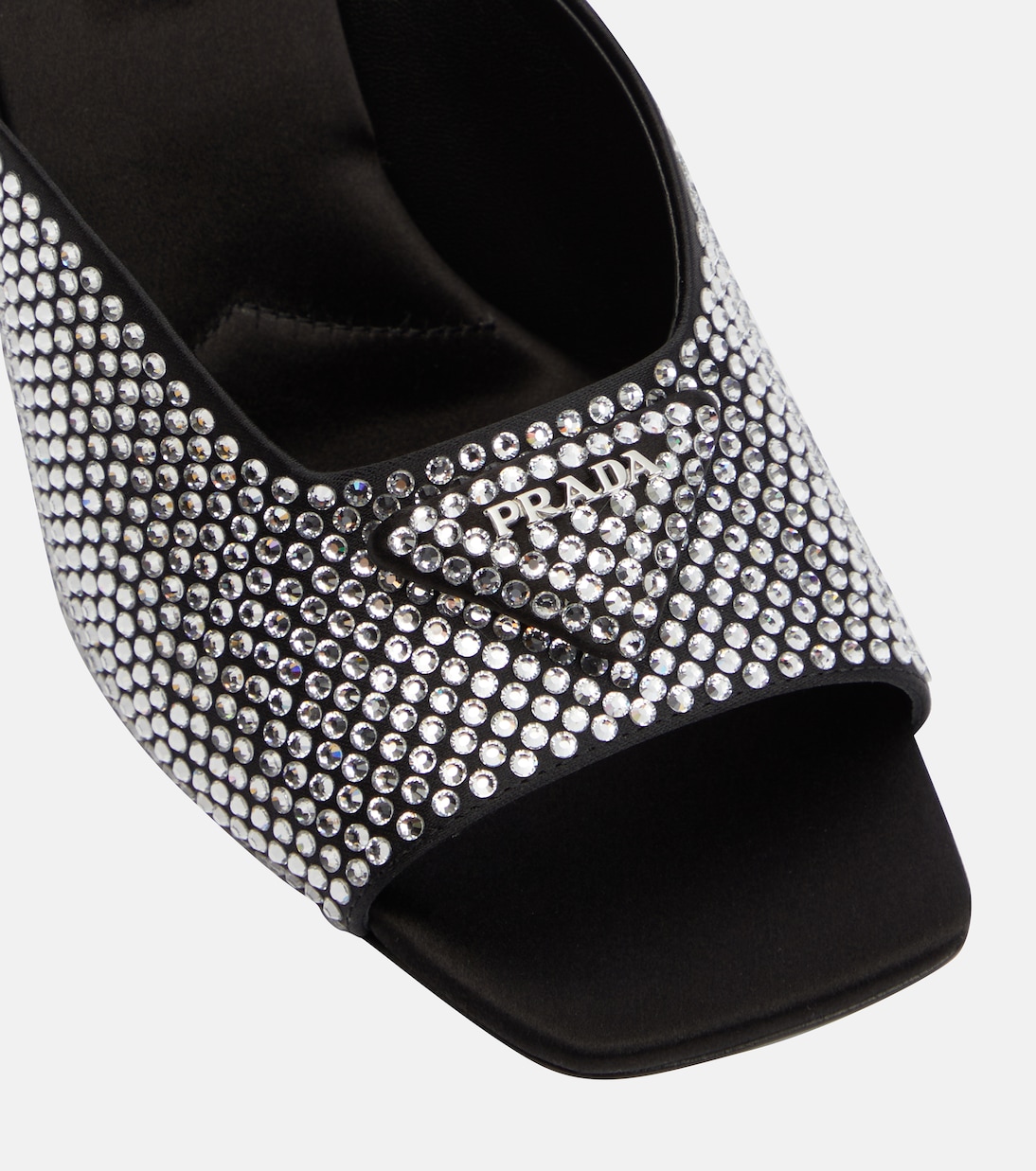 Verzierte Pantoletten aus Satin | Prada