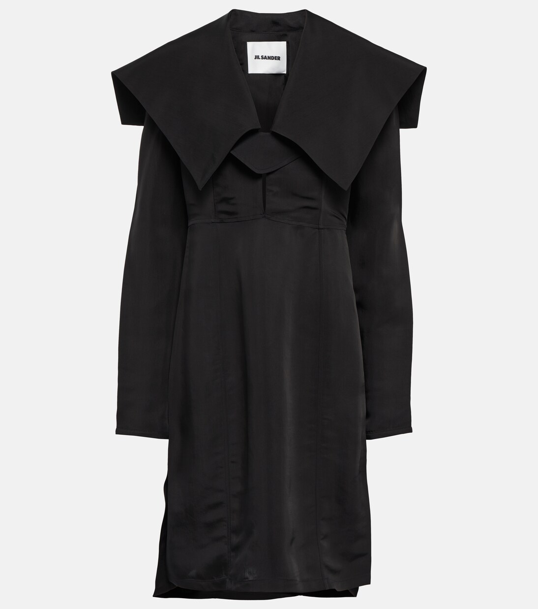V-neck crêpe minidress | Jil Sander