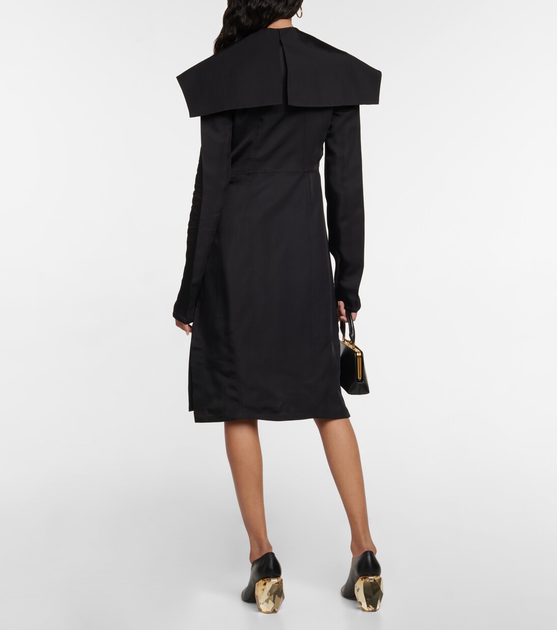V-neck crêpe minidress | Jil Sander