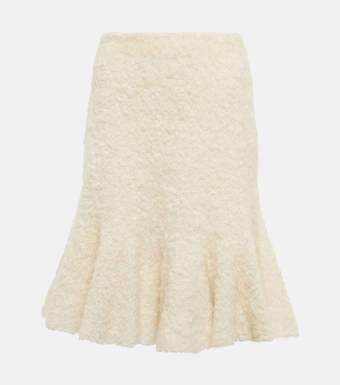 Jupe en mohair mélangé à basque | Jil Sander