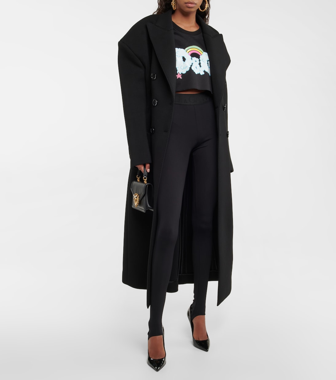 Leggings a vita alta con logo | Dolce&Gabbana
