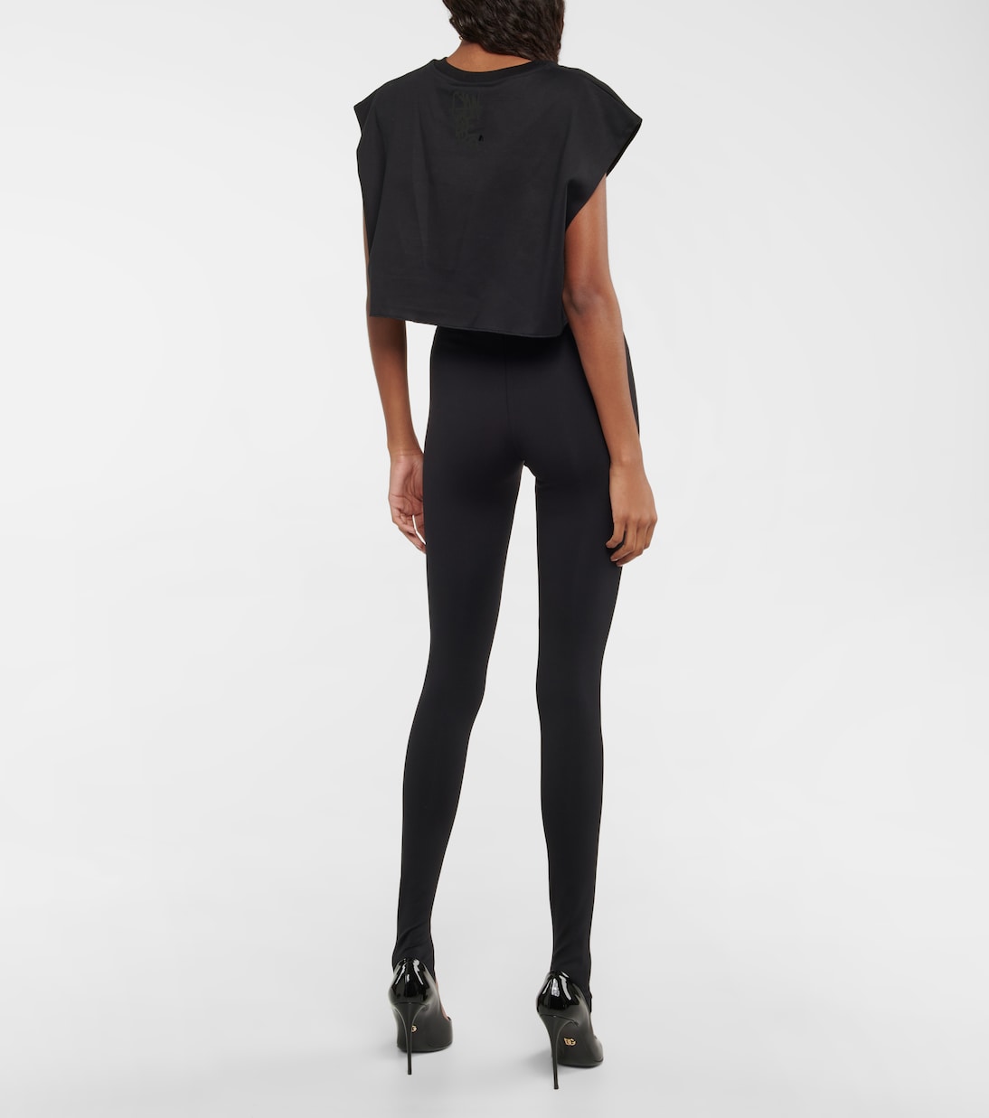 Leggings a vita alta con logo | Dolce&Gabbana