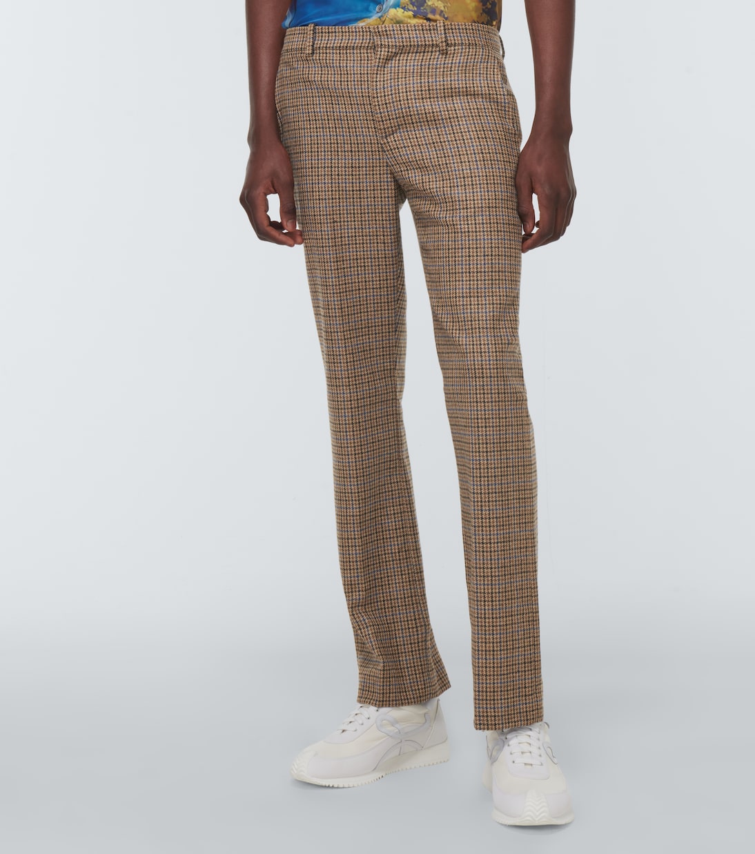 x Howl's Moving Castle checked high-rise wool pants | Loewe