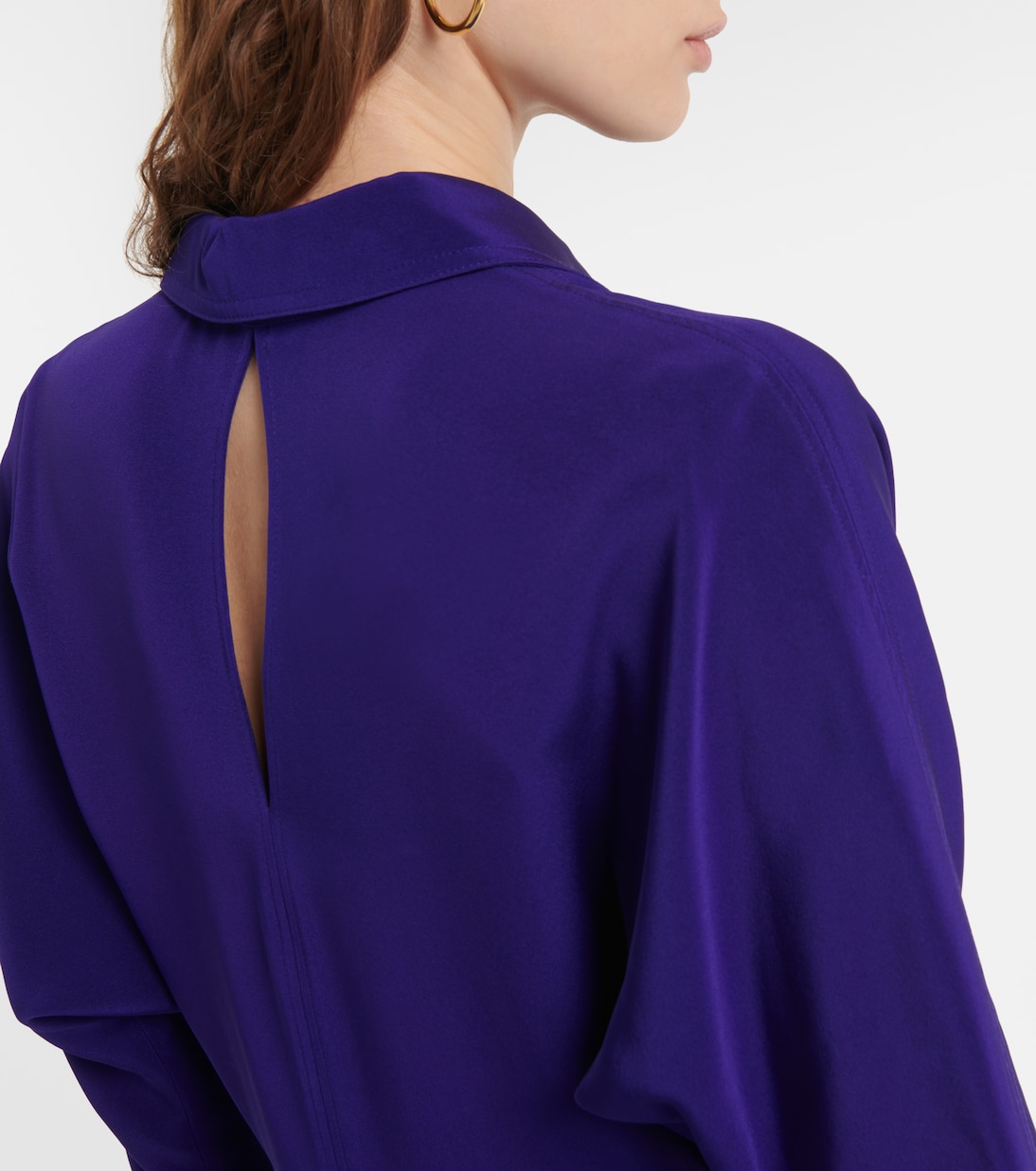 Abito midi a portafoglio in cady | Victoria Beckham