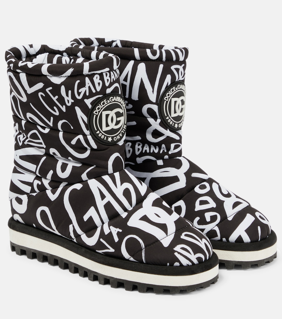 Logo padded boots in multicoloured Dolce Gabbana Mytheresa