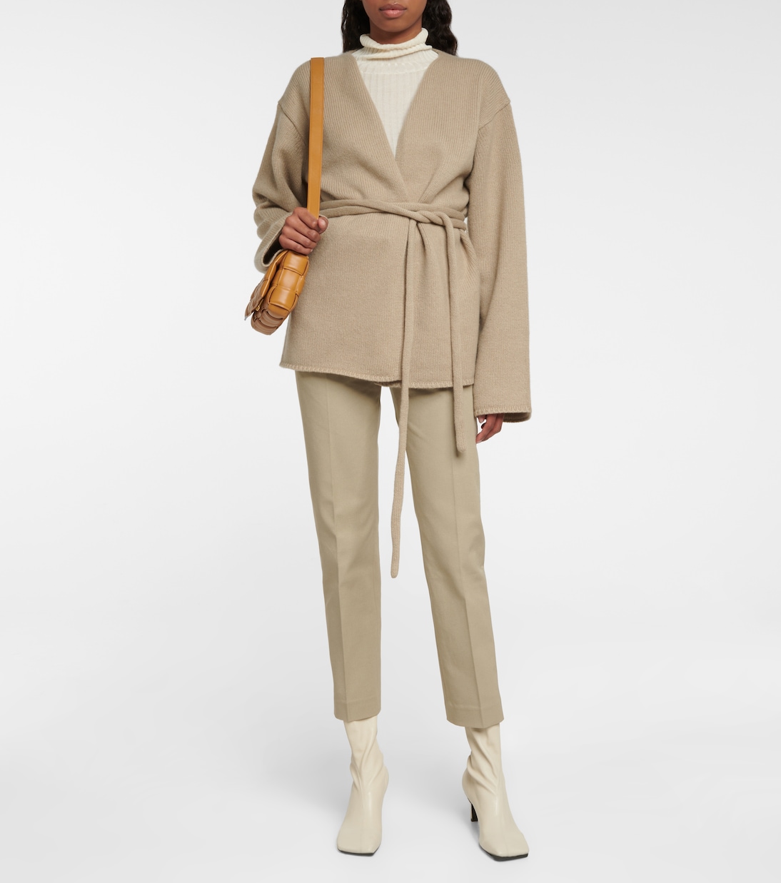 Cardigan in cashmere con cintura | Joseph