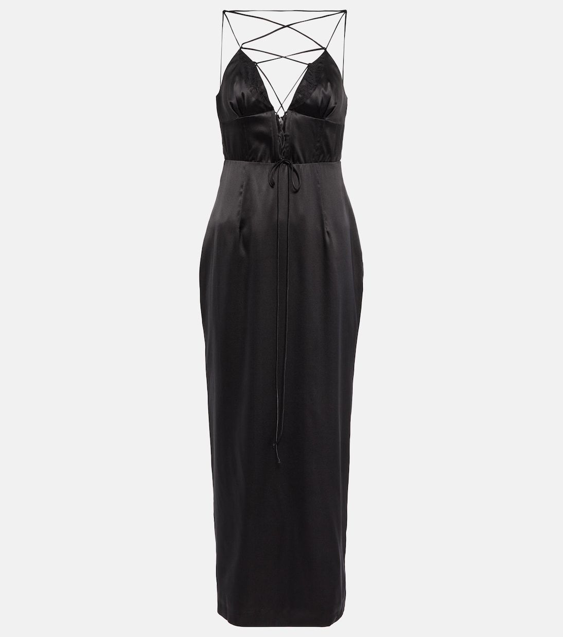 Maxikleid aus einem Seidengemisch | Alessandra Rich