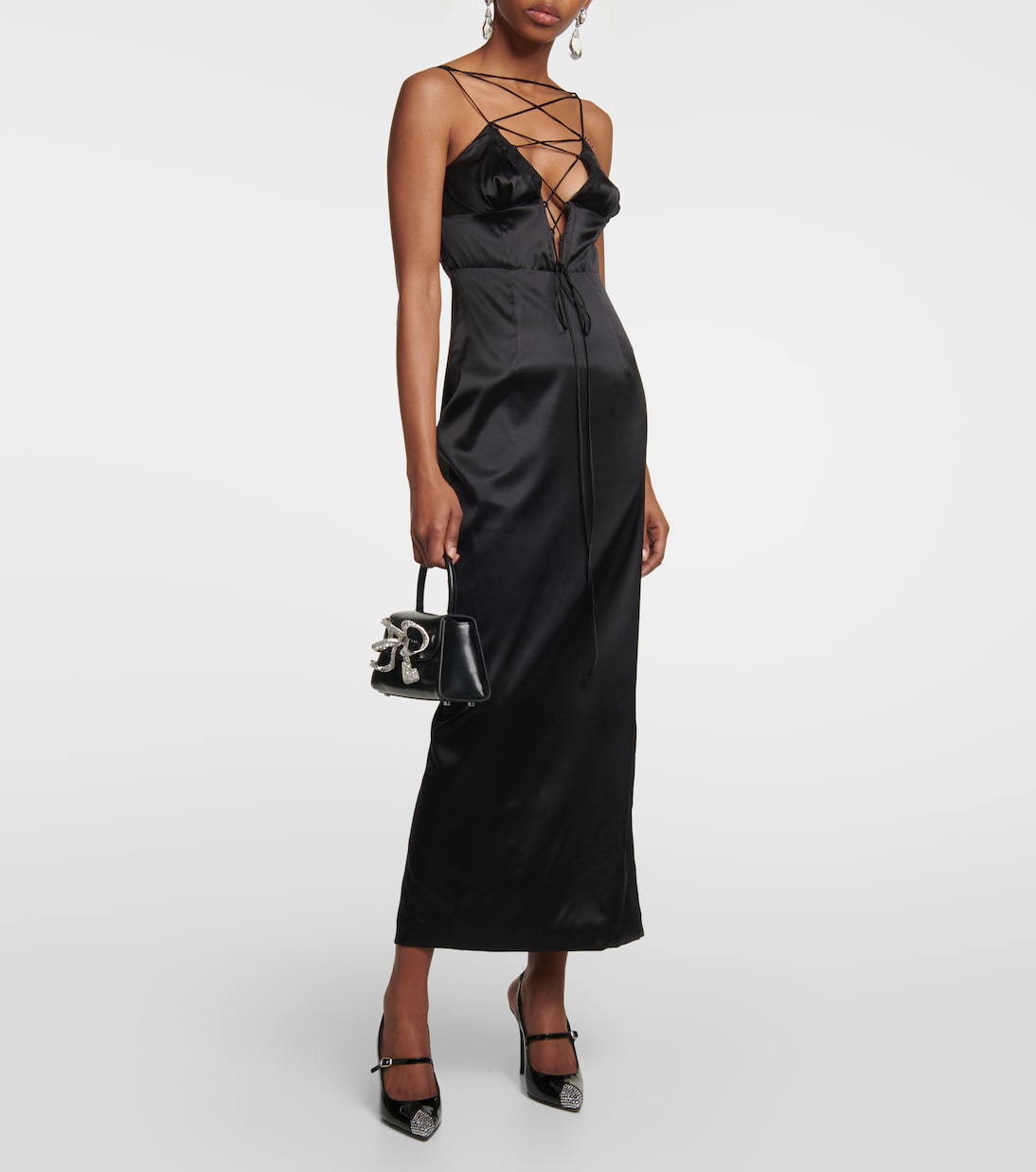 Maxikleid aus einem Seidengemisch | Alessandra Rich