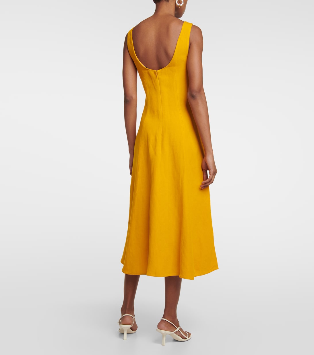 Linen-blend midi dress | Vince