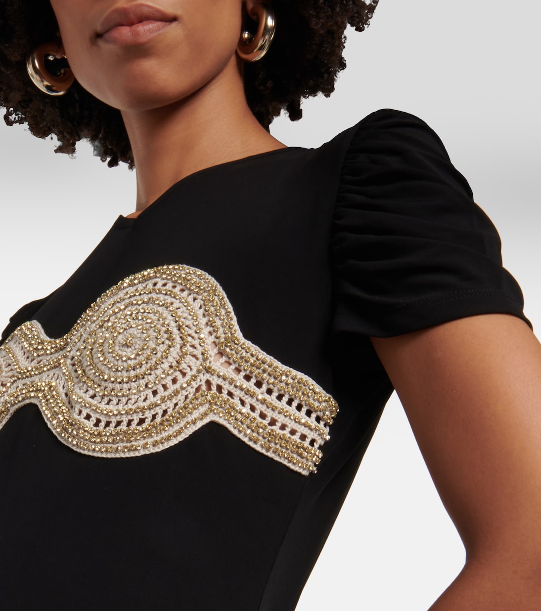 Verziertes Maxikleid aus Jersey | Christopher Esber