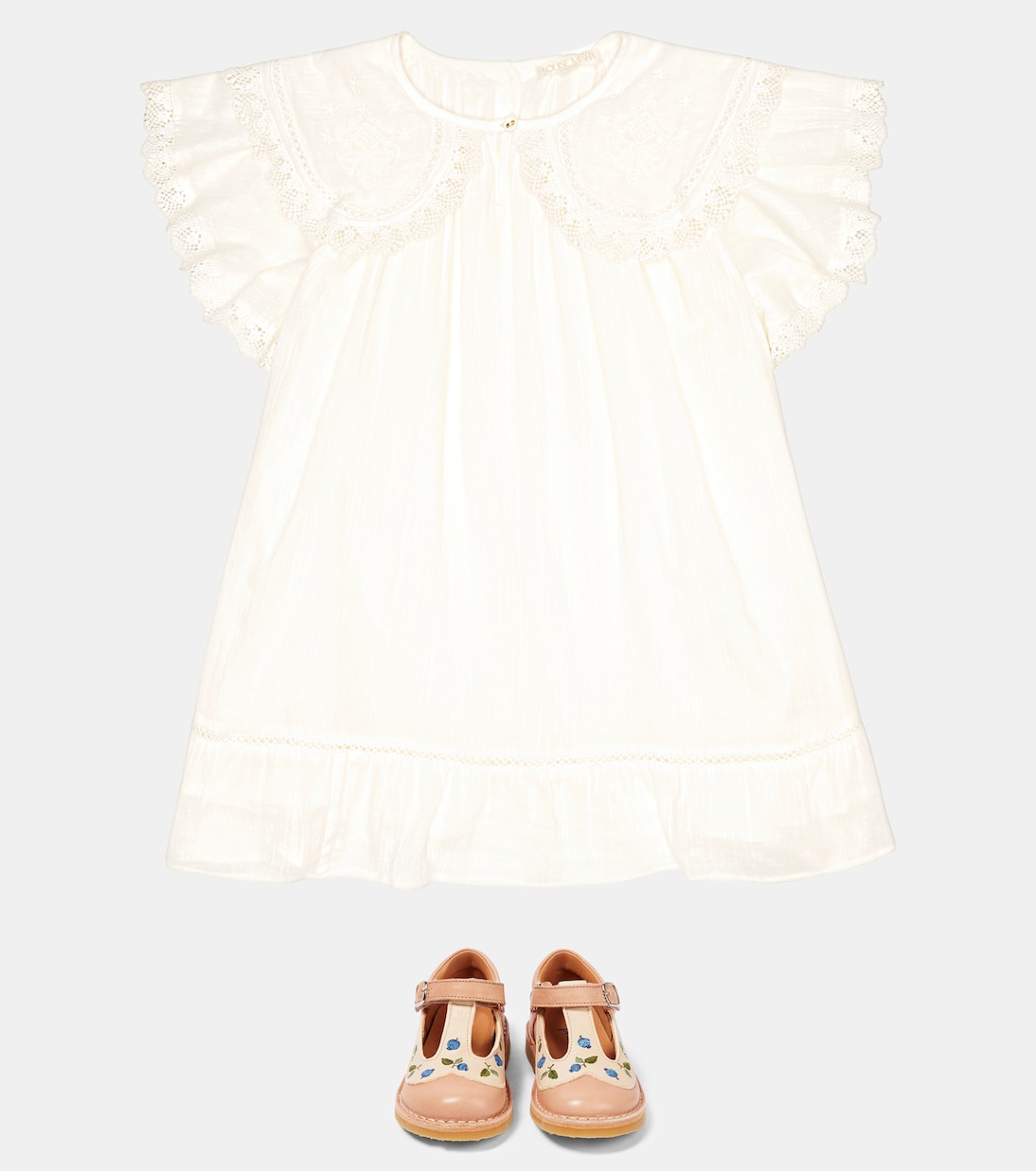 Embroidered cotton minidress | Louise Misha