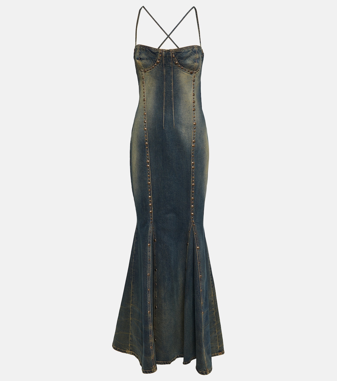 Embellished denim gown | Blumarine