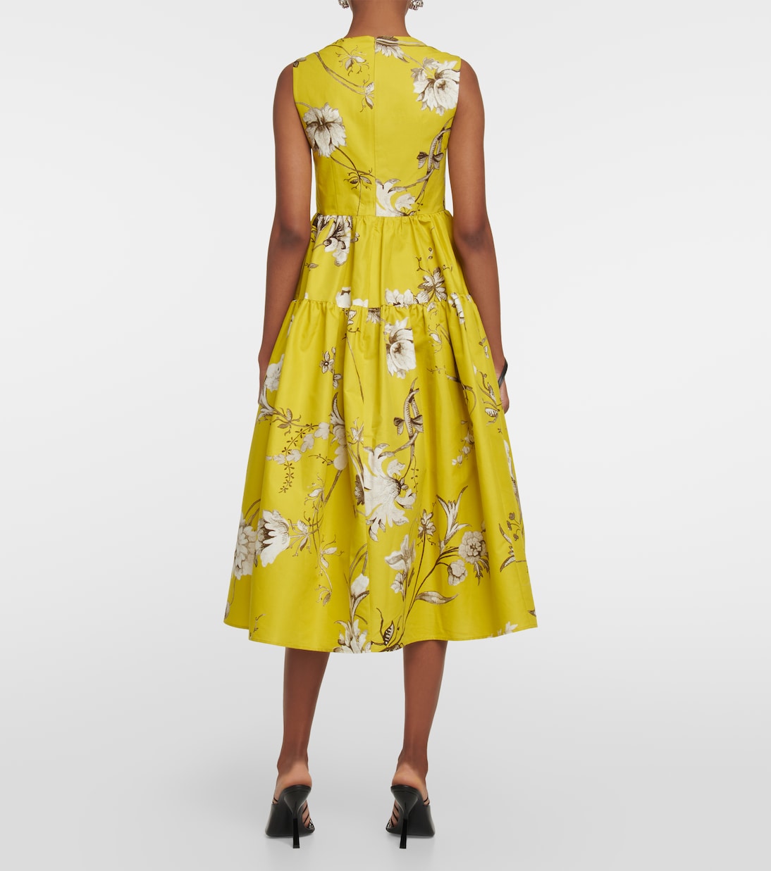 Eleonore floral cotton faille midi dress | Erdem