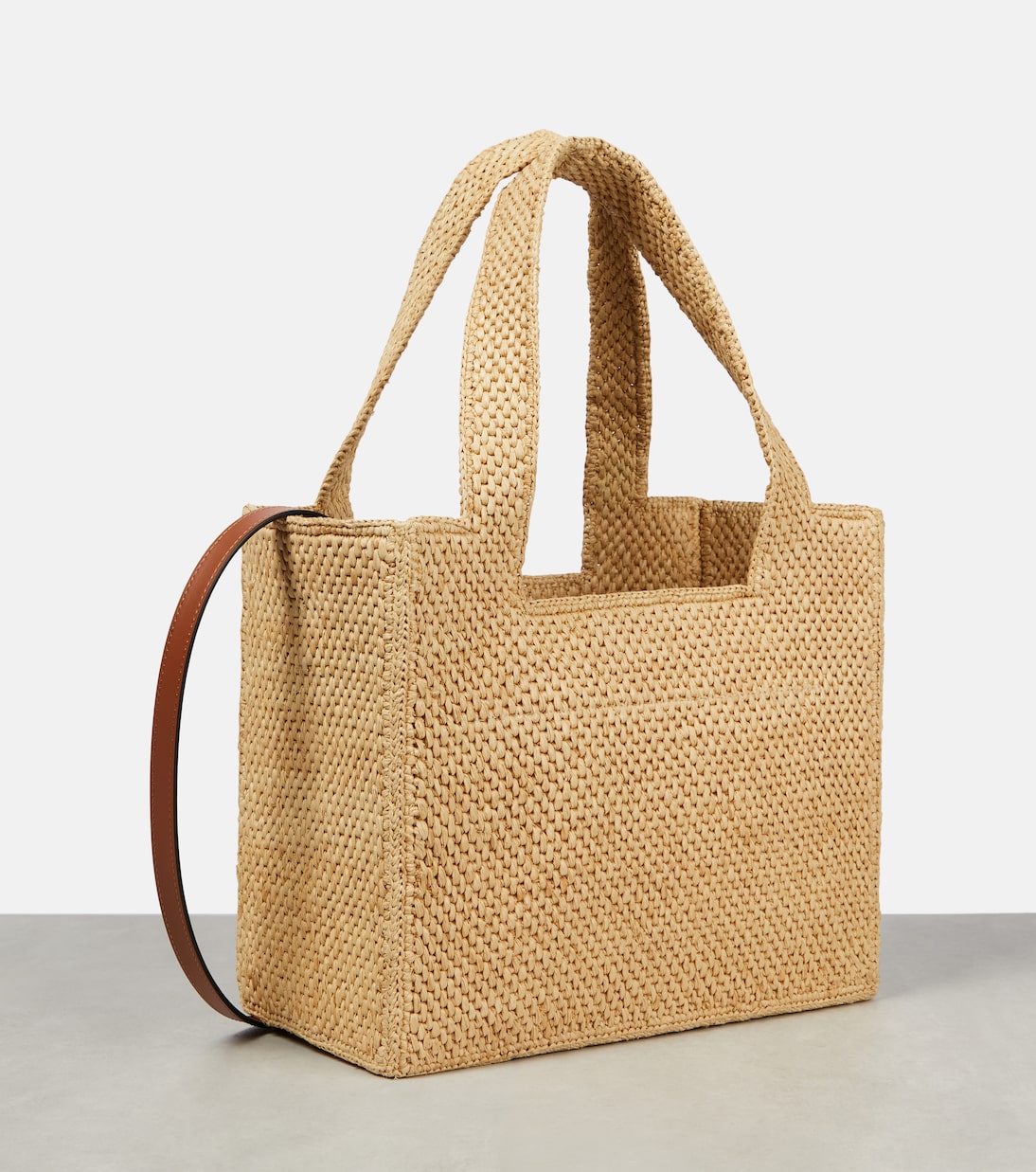 Paula's Ibiza Medium logo raffia tote bag | Loewe