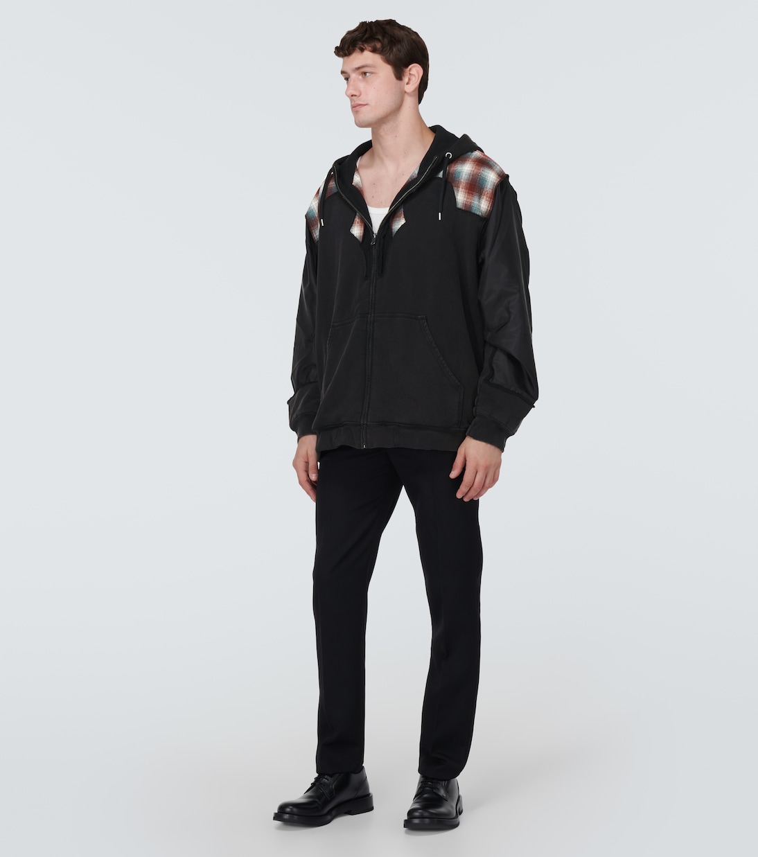 x Pendleton - Felpa in cotone a quadri con cappuccio | Maison Margiela