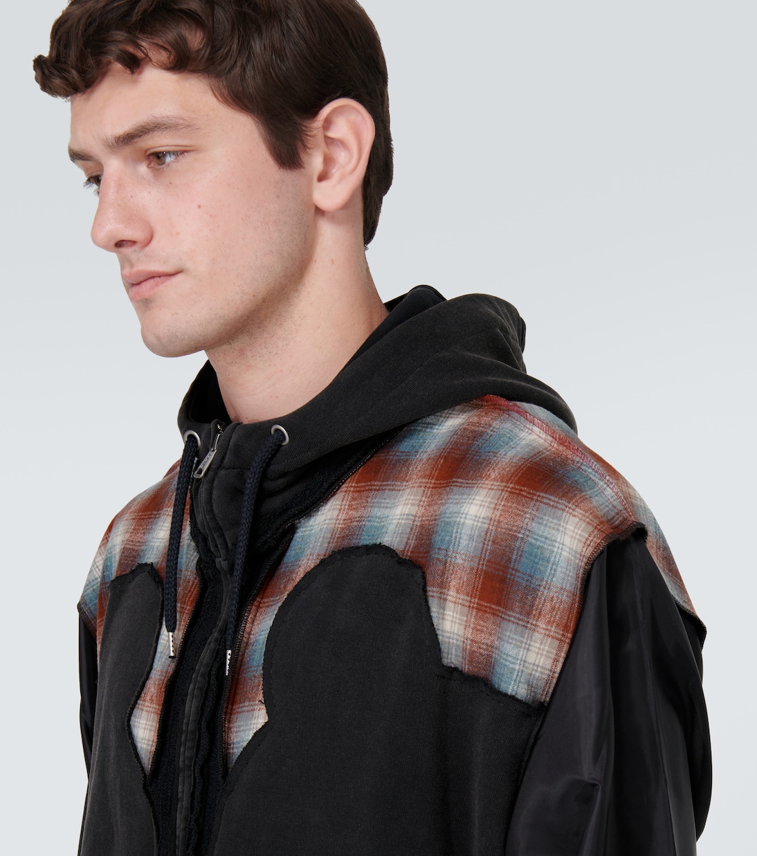 x Pendleton - Felpa in cotone a quadri con cappuccio | Maison Margiela