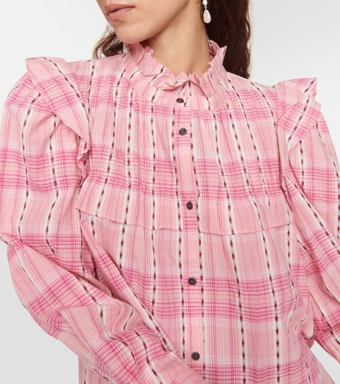 Blusa Idety de algodón a cuadros | Marant Etoile