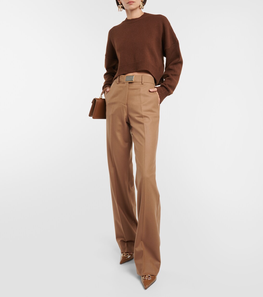 Pantalones de lana de tiro alto | Dolce&Gabbana