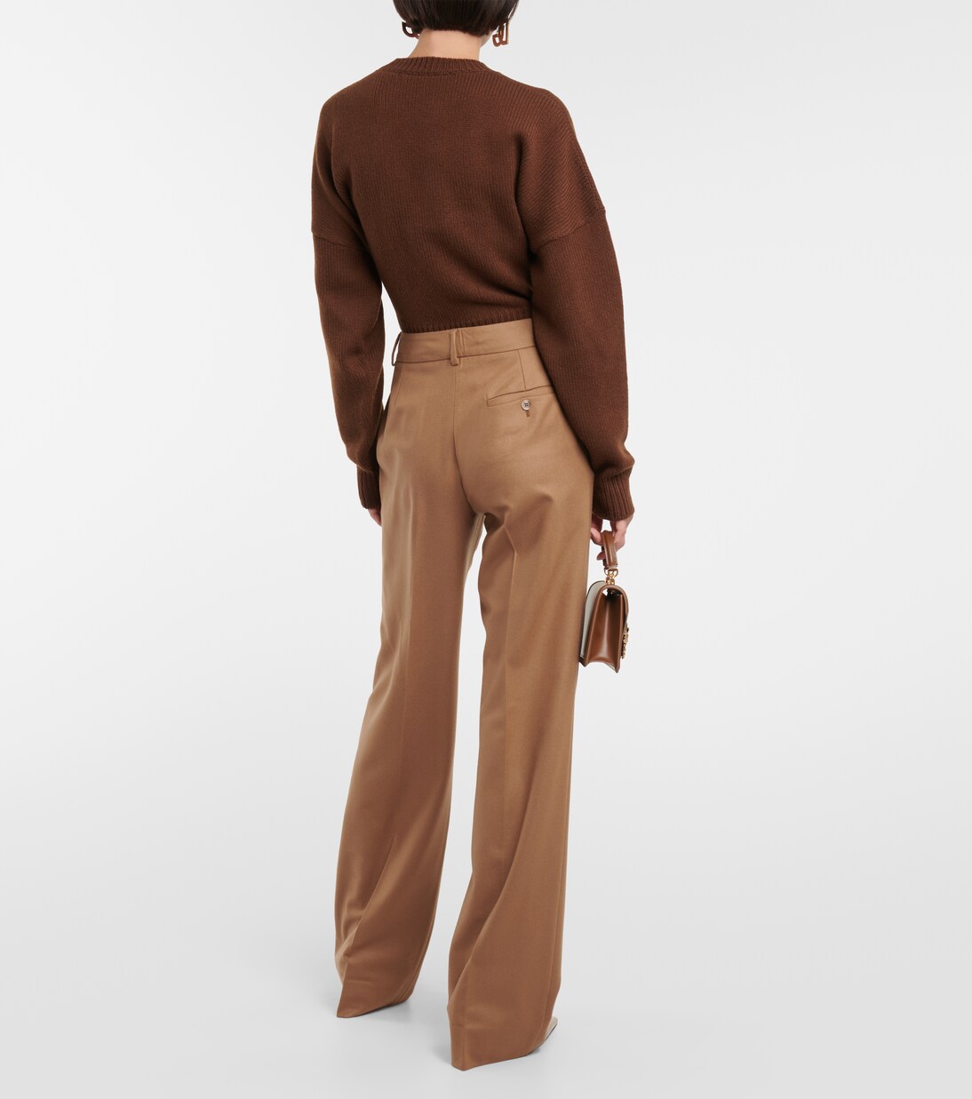 Pantalones de lana de tiro alto | Dolce&Gabbana