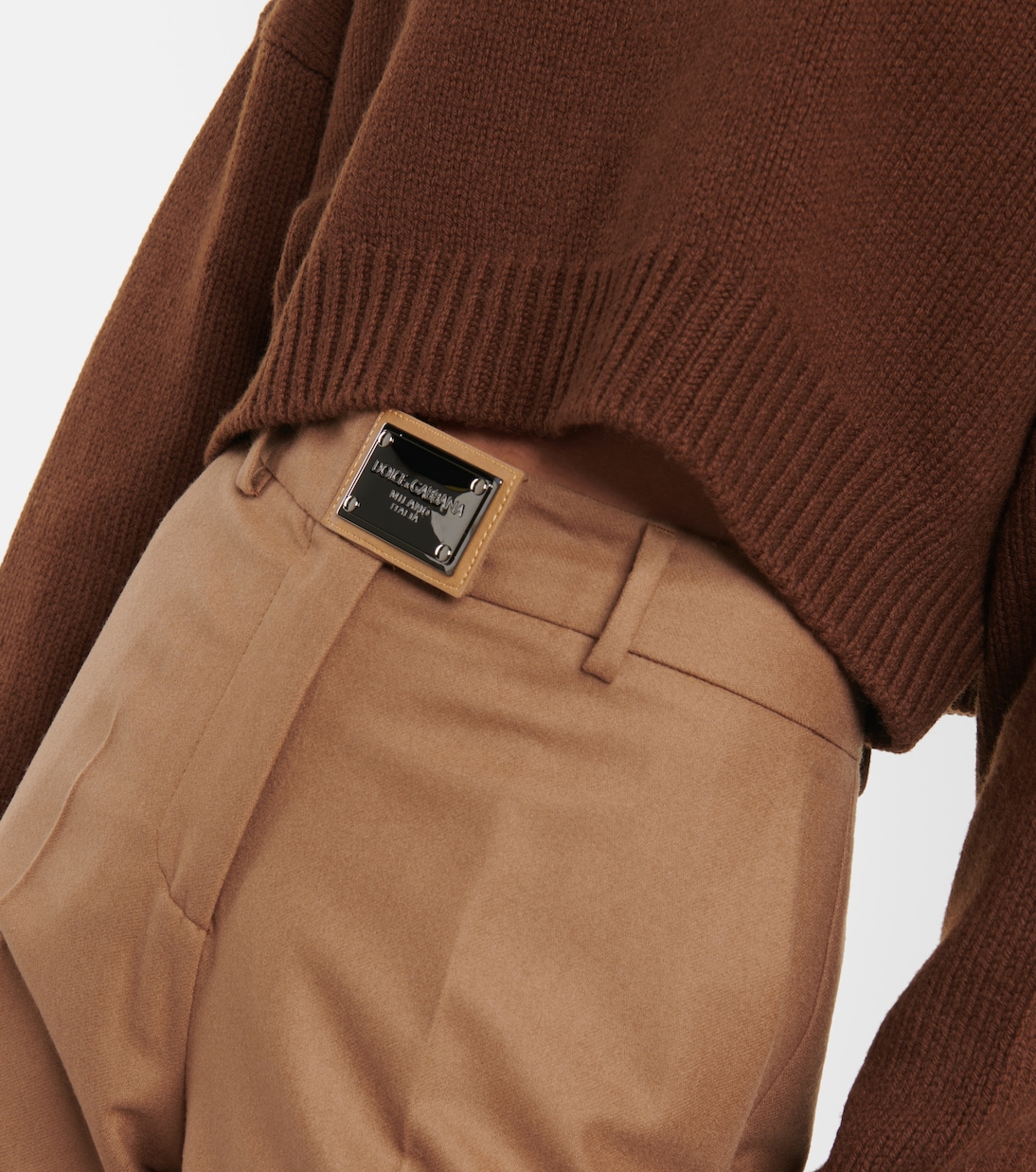 Pantalones de lana de tiro alto | Dolce&Gabbana