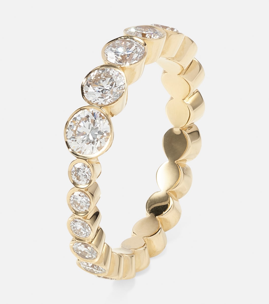 Anello in oro 18kt con diamanti, design moderno per giovani, collezione Ensemble Croissant di Sophie Bille Brahe.