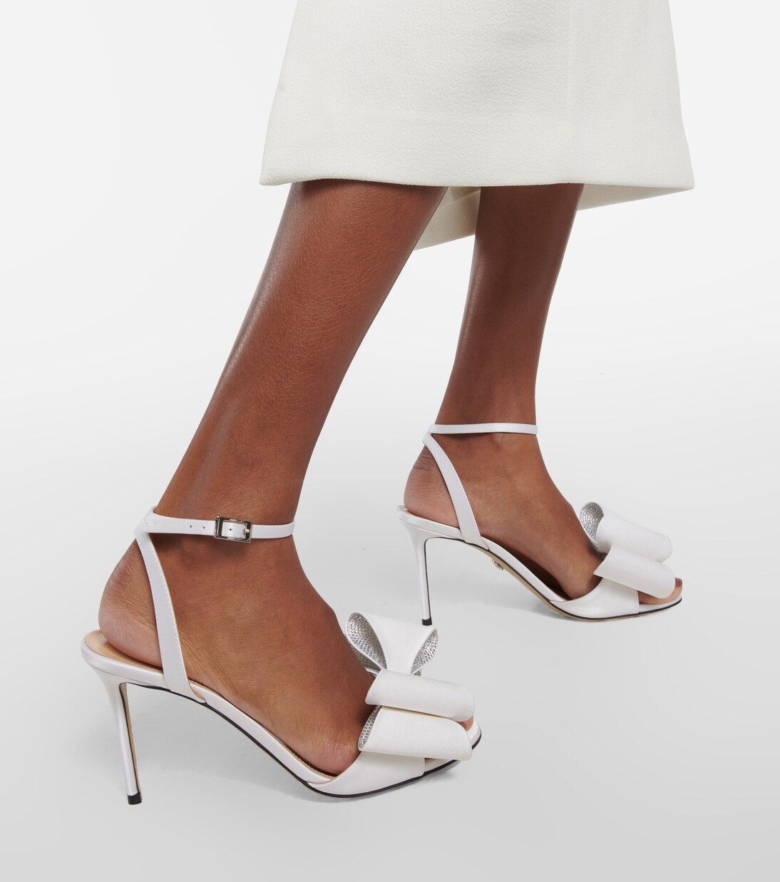 Le Cadeau bow-detail satin sandals | Mach & Mach