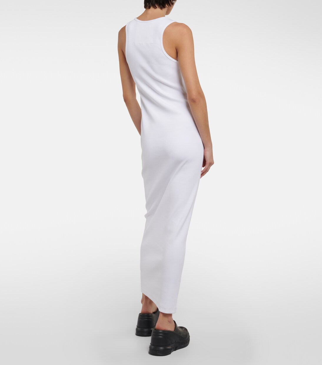 Abito lungo in jersey di cotone a coste | Givenchy