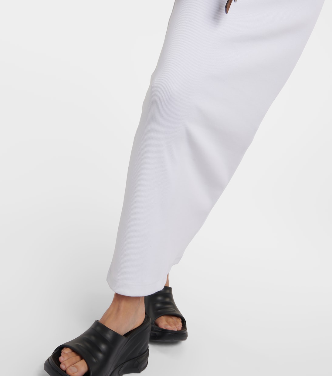Abito lungo in jersey di cotone a coste | Givenchy