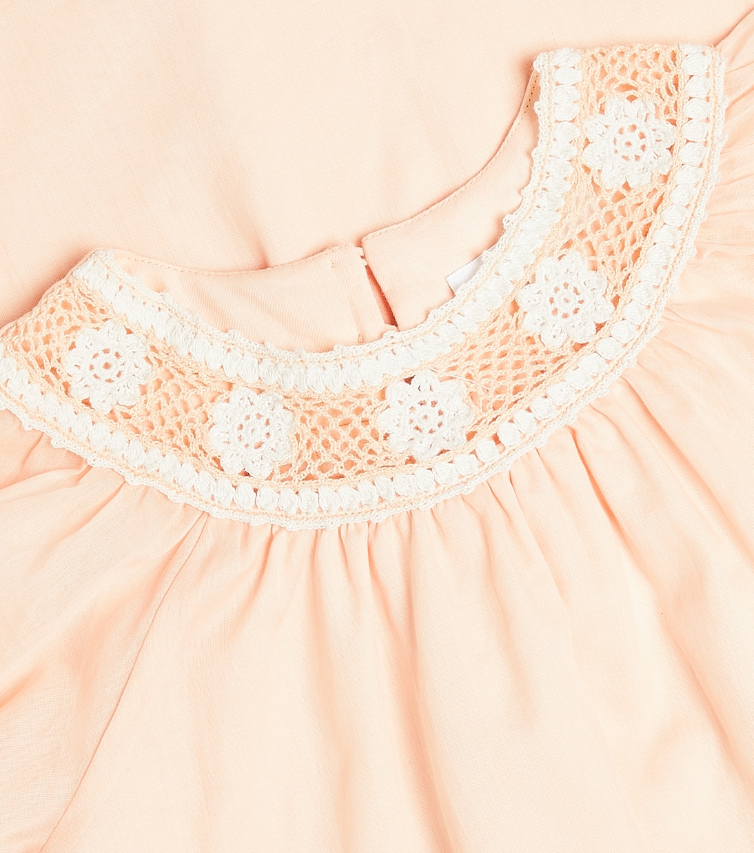 Kleid aus Baumwolle mit Häkelstrick | Chloé Kids