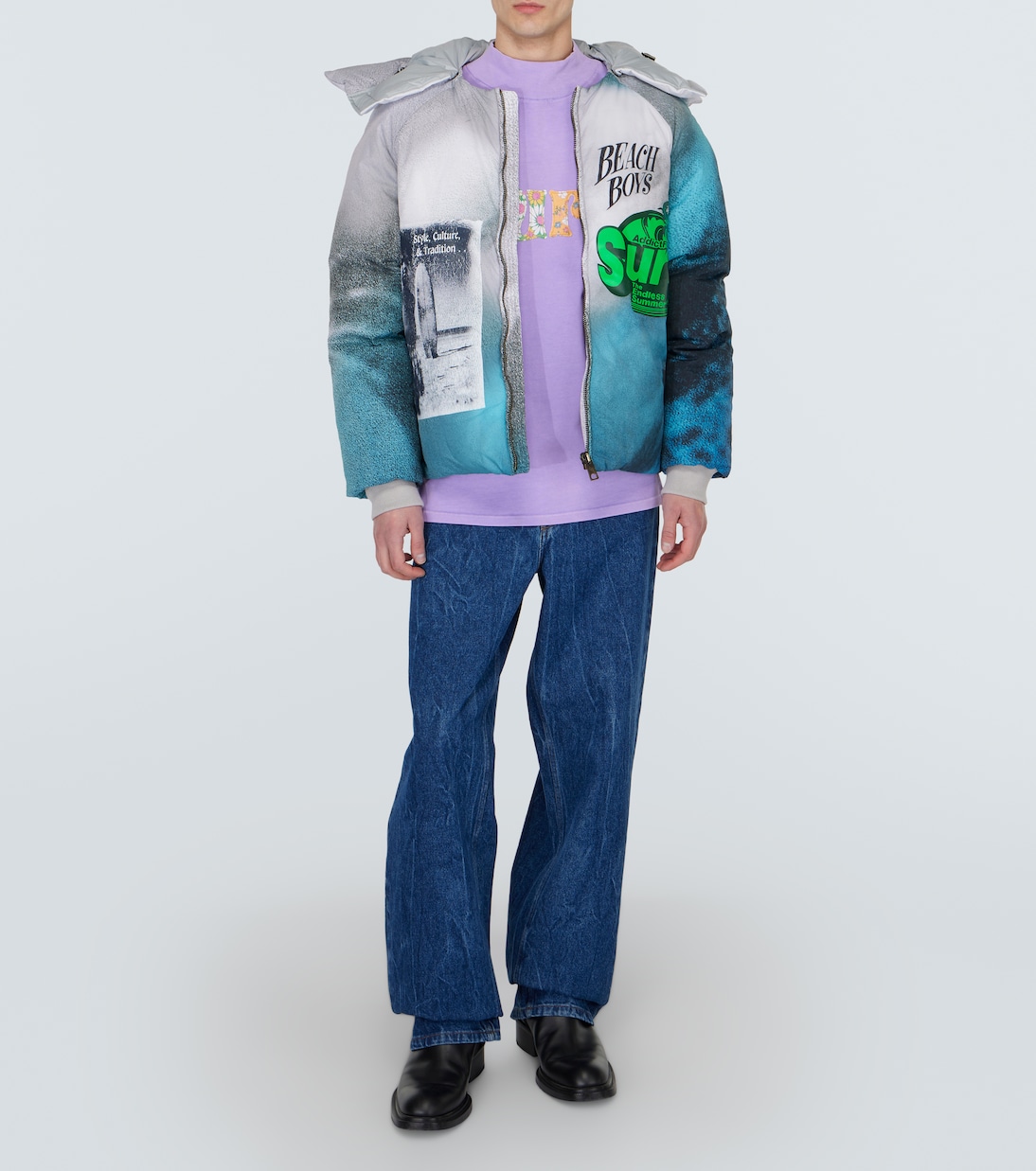 Printed puffer jacket | ERL