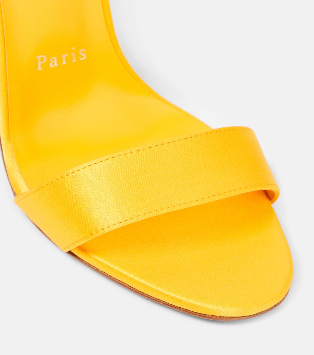 Sandale Du Desert 100 satin sandals in yellow Christian Louboutin Mytheresa