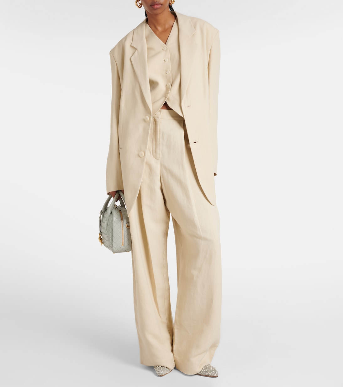 Pantalon ample Piper à taille haute | The Frankie Shop